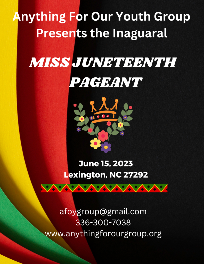 Anything For Our Youth Group presents the Inaugural Miss